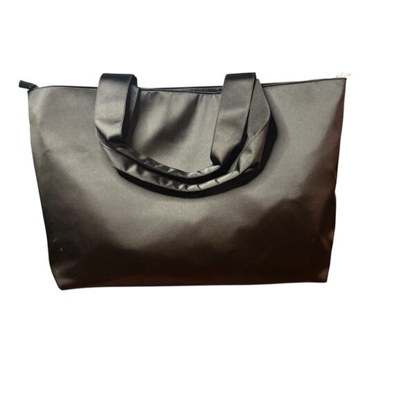 Victoria's Secret Tote Bag Black Bling Rhinestone VS logo Carryall Travel NWT - Picture 4 of 12